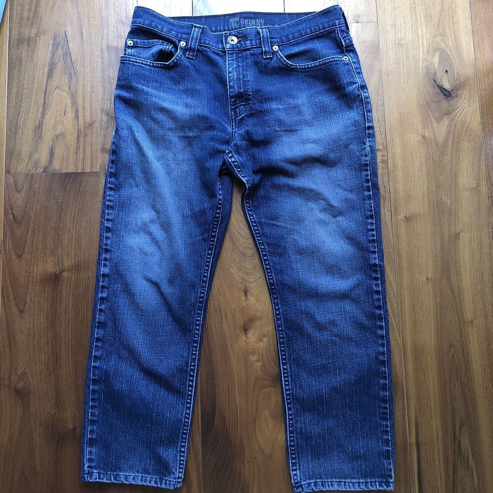 Route 66 Skinny Jeans Cropped Denim Med Wash Size 32